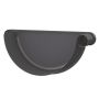 Lindab Steel Gutter Right Hand Stop End - 190mm Graphite