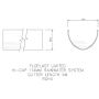 FloPlast Deepflow/ Hi-Cap Gutter - 115mm x 75mm x 4mtr Grey