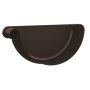 Lindab Steel Gutter Left Hand Stop End - 190mm Coffee Brown