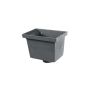 Cast Iron Rectangular Standard Hopper Head Plain Outlet - 255mm for 65mm Downpipe Grey Primed