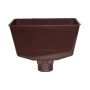 FloPlast Downpipe Universal Round/ Square Hopper - Brown