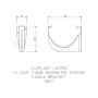 FloPlast Deepflow/ Hi-Cap Gutter Fascia Bracket - 115mm x 75mm Grey