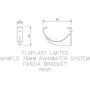 FloPlast Mini Gutter Fascia Bracket - 76mm Black - Pack of 2