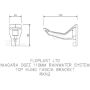 FloPlast Ogee Gutter Top Hung Fascia Bracket - 110mm x 80mm White