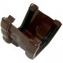 FloPlast PVC Half Round to PVC Ogee Right Hand Gutter Adaptor - Brown