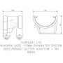 FloPlast PVC Half Round to PVC Ogee Right Hand Gutter Adaptor - Brown