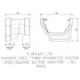 FloPlast Square to Ogee Right Hand Gutter Adaptor - White