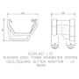 FloPlast Square to Ogee Left Hand Gutter Adaptor - White