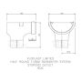 FloPlast Half Round Gutter Stopend Outlet - 112mm Black