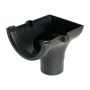 FloPlast Cast Iron Effect Half Round Gutter Stopend Outlet - 112mm