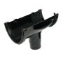 FloPlast Deepflow/ Hi-Cap Gutter Running Outlet - 115mm x 75mm Black