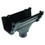FloPlast Ogee Gutter Running Outlet - 110mm x 80mm Black