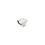 FloPlast Square Gutter Stopend Outlet - 114mm White - Pack of 2