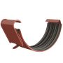 Lindab Steel Gutter Union - 100mm Tile Red