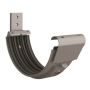 Lindab Steel Gutter Radius Fascia Bracket - 125mm Anthracite Metallic