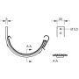 Lindab Radius Gutter Bracket - 125mm Graphite