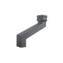 Cast Iron Rectangular Downpipe - 380mm Front Projection 100mm x 75mm Primed