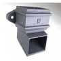 Cast Iron Rectangular Downpipe Eared Shoe - 100mm x 75mm Primed