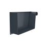 Lindab Rectangular Steel Gutter Right Hand Stop End - 140mm Graphite