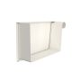 Lindab Rectangular Steel Gutter Right Hand Stop End - 140mm Antique White