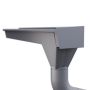 Lindab Rectangular Steel Gutter Left Hand Stop End - 140mm Anthracite Metallic