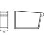 Lindab Rectangular Steel Gutter Left Hand Stop End - 140mm Anthracite Metallic
