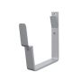 Lindab Rectangular Steel Gutter 70mm Flex-Fit Fascia Bracket - 140mm Silver Metallic