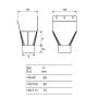 Lindab Rectangular Steel Gutter Outlet 75mm - 140mm Antique White