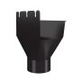 Lindab Rectangular Steel Gutter Outlet 87mm - 140mm Coffee Brown