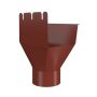 Lindab Rectangular Steel Gutter Outlet 87mm - 140mm Tile Red