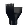 Lindab Rectangular Steel Gutter Outlet 100mm - 140mm Black
