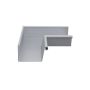 Lindab Rectangular Steel Gutter Internal Angle 90 - 140mm Silver Metallic