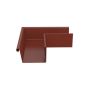 Lindab Rectangular Steel Gutter External Angle 90 - 140mm Tile Red