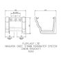 FloPlast Ogee Gutter Union Bracket - 110mm x 80mm Anthracite Grey