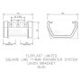 FloPlast Square Gutter Union Bracket - 114mm White - Pack of 2
