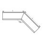 Lindab Steel Gutter Internal Angle 135 - 100mm Anthracite Metallic