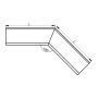 Lindab Steel Gutter Internal Angle 135 - 125mm Black