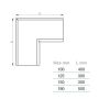 Lindab Steel Gutter Internal Angle 90 - 100mm Coffee Brown
