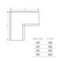 Lindab Steel Gutter Internal Angle 90 - 125mm Black