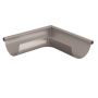 Lindab Steel Gutter External Angle 90 - 100mm Anthracite Metallic