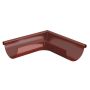 Lindab Steel Gutter External Angle 90 - 100mm Dark Red