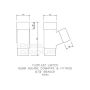FloPlast Square Downpipe Branch - 112 Degree x 65mm Brown
