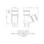 FloPlast Cast Iron Effect Square Downpipe Branch - 67.5 Degree x 65mm - Pack of 2