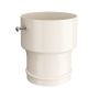 Lindab Steel Hose Connector - 87mm Antique White