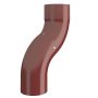 Lindab Steel One-Piece 50mm Downpipe Offset - 87mm Dark Red