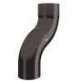 Lindab Steel One-Piece Downpipe Offset - 75mm Black