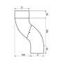 Lindab Steel One-Piece Downpipe Offset - 75mm Black