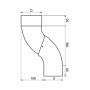 Lindab Steel One-Piece Downpipe Offset - 75mm Graphite