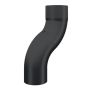 Lindab Steel One-Piece Downpipe Offset - 75mm Matte Black