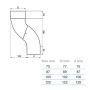 Lindab Magestic Steel One-Piece Downpipe Offset - 75mm Galvanised